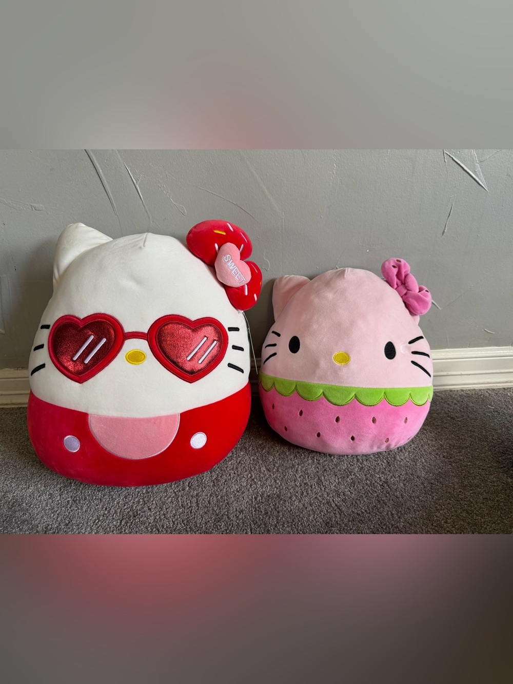 2 Sanrio Hello Kitty Squishmallow Plush